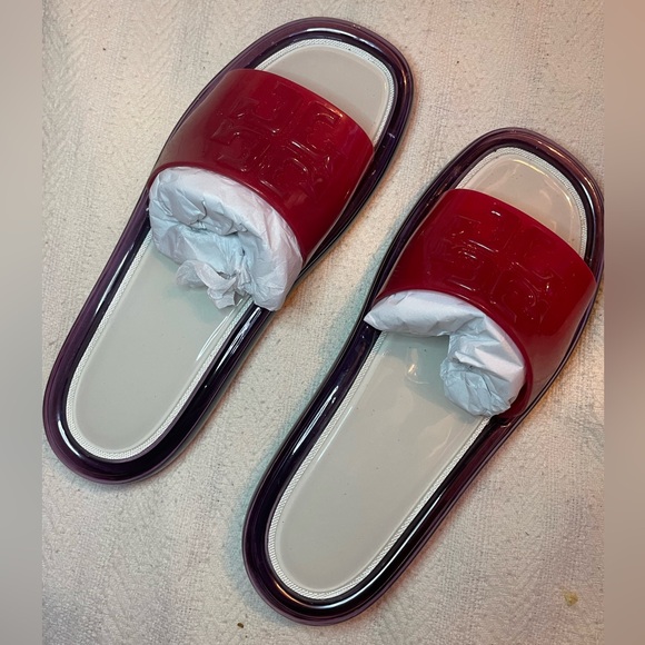 ☂️Tory Burch 💋Red,Deep Purple & light Cream Bubble Jelly❣️ - Picture 5 of 7